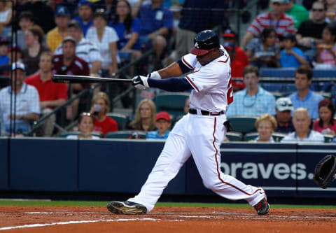 ATLANTA – APRIL 07: Jason  Heyward #22 of the Atlanta Braves against the Chicago Cubs at Turner Field on April 7, 2010 in Atlanta, Georgia. (Photo by Kevin C. Cox/Getty Images)