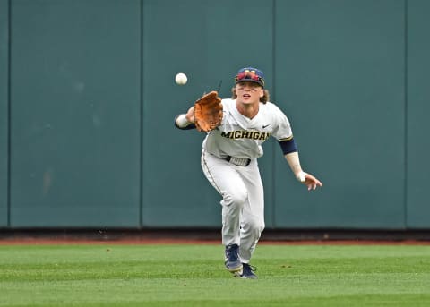 Outfield prospect Jesse Franklin of the Atlanta Braves (Photo by Peter Aiken/Getty Images)