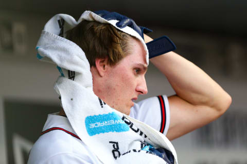 Kyle Wright #30 of the Atlanta Braves. (Photo by Carmen Mandato/Getty Images)