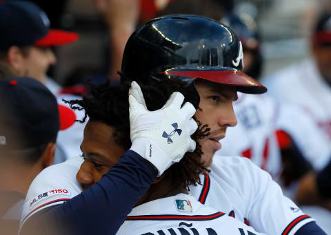 Freddie  Freeman #5 of the Atlanta Braves. (Photo by Kevin C. Cox/Getty Images)