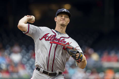 WASHINGTON, DC – JULY 31: Mike Soroka #40 of the Atlanta Braves (Photo by Scott Taetsch/Getty Images)