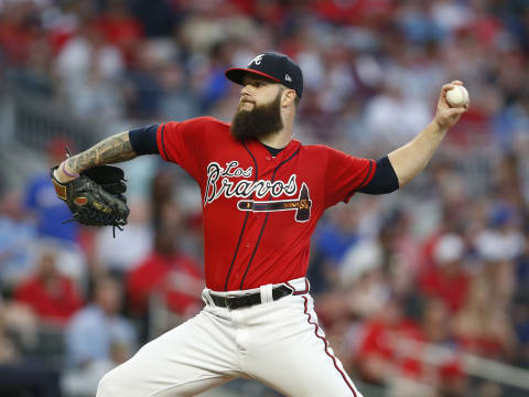 ATLANTA, GEORGIA – SEPTEMBER 06: Pitcher Dallas Keuchel #60 of the Atlanta Braves throws a pitch in the first inning during the game against the Washington Nationals at SunTrust Park on September 06, 2019 in Atlanta, Georgia. (Photo by Mike Zarrilli/Getty Images)