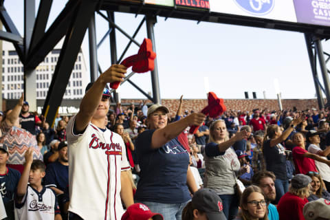 Braves fans (Photo by Carmen Mandato/Getty Images)