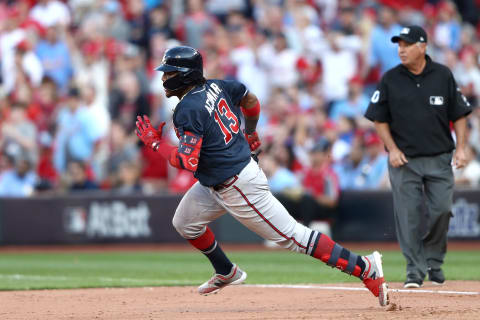 Atlanta Braves’star outfielder Ronald Acuna Jr. is fast, but at 32-years old, Sam Jethroe was faster. (Photo by Jamie Squire/Getty Images)