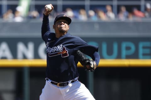 Atlanta Braves invited pitcher Felix Hernandez to Major League camp and he looks favorite to win a rotation spot.. (Photo by Joe Robbins/Getty Images)