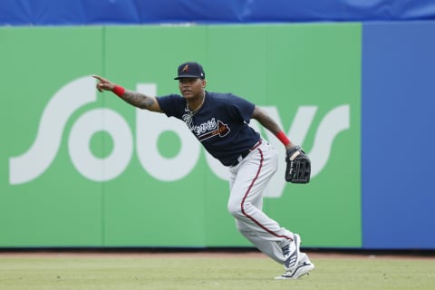 Atlanta Braves’ top prospect Cristian Pache projects as the club’s starting centerfielder in 2021. (Photo by Joe Robbins/Getty Images)