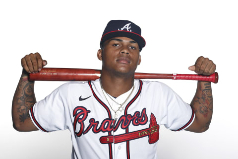 Cristian Pache of the Atlanta Braves. (Photo by Michael Reaves/Getty Images)