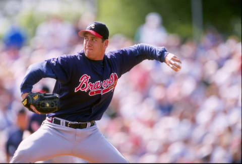 1 Mar 1998: Pitcher John Rocker of the Atlanta Braves in action during a spring training game against the Los Angeles Dodgers at the Holman Stadium in Vero Beach, Florida. The Dodgers won the game, 5-3. Mandatory Credit: Stephen Dunn /Allsport