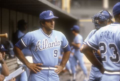 Manager Joe Torre of the Atlanta Braves. Torre managed the Braves from 1982-84. (Photo by Focus on Sport/Getty Images)