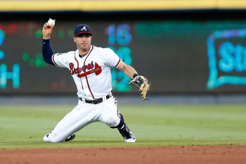 Chase d’Arnaud of the Atlanta Braves at Turner Field on July 1, 2016. (Photo by Mike Zarrilli/Getty Images)