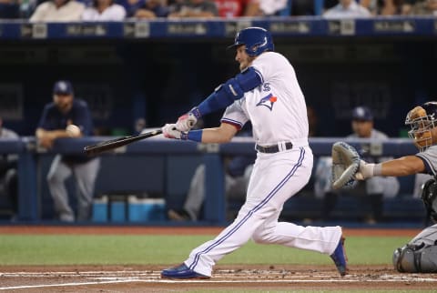 Atlanta Braves’ GM Alex Anthopoulos said signing Josh Donaldson took a bite out of the money set aside to improve the team this offseason. (Photo by Tom Szczerbowski/Getty Images)