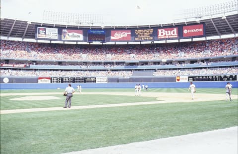 ATLANTA, GA – APRIL 12: A general view of Fulton County Stadium taken during the game between the San Francisco Giants and Atlanta Braves on April 12, 1997 in Atlanta, Georgia. (Photo by: Jim Gund/Getty Images)