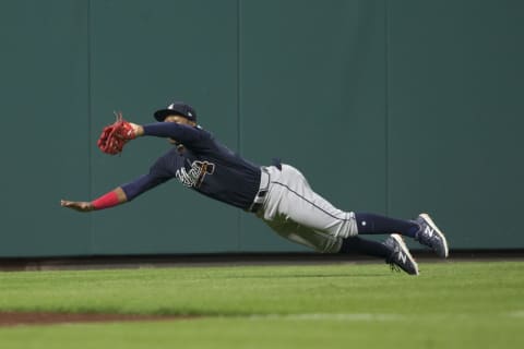 Ronald Acuna Jr. of the Atlanta Braves (Photo by Mitchell Leff/Getty Images)