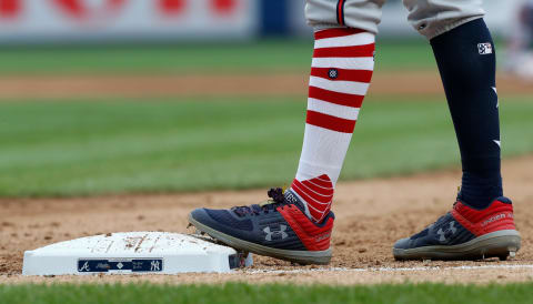 Ozzie Albies #1 of the Atlanta Braves. (Photo by Jim McIsaac/Getty Images)