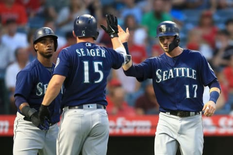 Kyle Seager #15 and Mitch Haniger #17. (Photo by Sean M. Haffey/Getty Images)