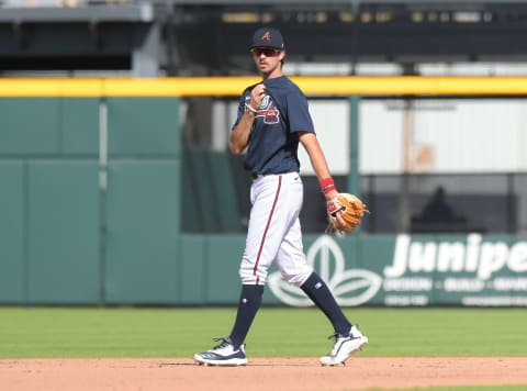 Braden Shewmake #83 of the Atlanta Braves. (Photo by Mark Cunningham/MLB Photos via Getty Images)