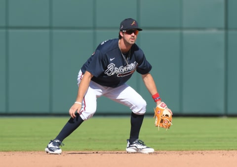 Braden Shewmake #83 of the Atlanta Braves. (Photo by Mark Cunningham/MLB Photos via Getty Images)