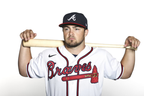 Shea Langeliers #88 of the Atlanta Braves. (Photo by Michael Reaves/Getty Images)