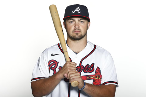 Shea Langeliers #88 of the Atlanta Braves. (Photo by Michael Reaves/Getty Images)