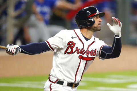 Atlanta Braves outfielder Nick Markakis retires. (Photo by Todd Kirkland/Getty Images)