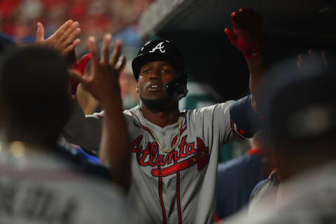 Jorge Soler #12 of the Atlanta Brave. (Photo by Dilip Vishwanat/Getty Images)