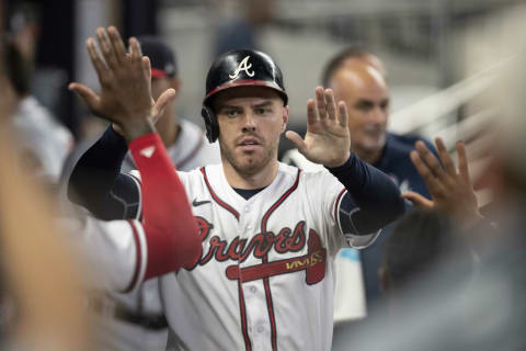 Freddie Freeman #5. (Photo by Kelly Kline/Getty Images)