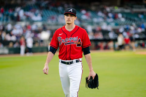 Max Fried of the Atlanta Braves walks on to the field prior to his start against the New York Mets. (Photo by Kevin Liles/Atlanta Braves/Getty Images)