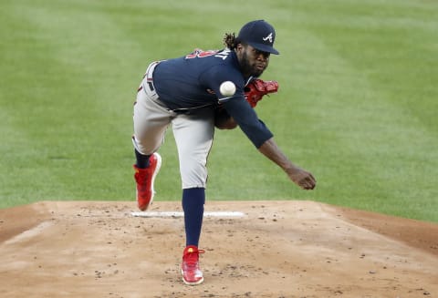 Touki Toussaint #62 of the Atlanta Braves. (Photo by Jim McIsaac/Getty Images)