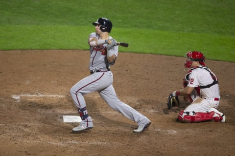 Atlanta Braves third baseman Austin Riley is riding a hot streak over the last 30 days. (Photo by Mitchell Leff/Getty Images)