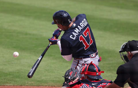 Johan Camargo #17 of the Atlanta Braves. (Photo by Mark Brown/Getty Images)