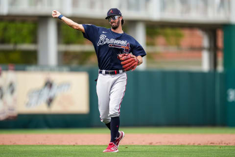 Braden Shewmake #83 of the Atlanta Braves. (Photo by Brace Hemmelgarn/Minnesota Twins/Getty Images)