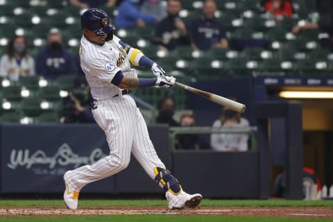 Orlando Arcia #3 . (Photo by Stacy Revere/Getty Images)