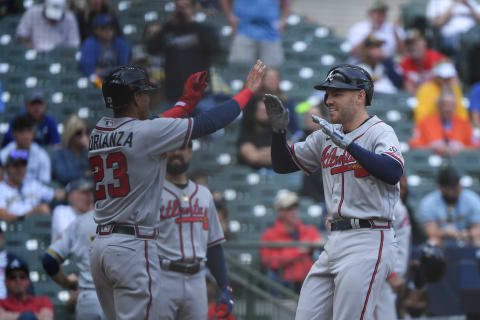 Atlanta Braves first baseman Freddie Freeman is returning to form after a slow start to the season. (Photo by Quinn Harris/Getty Images)