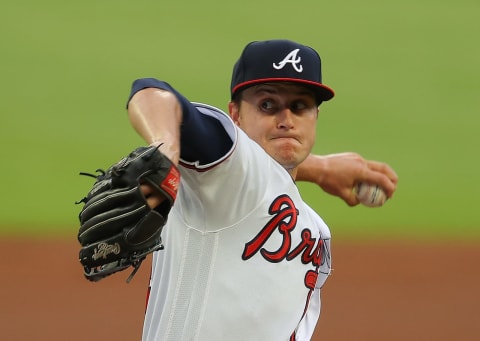 Tucker Davidson #64 of the Atlanta Braves. (Photo by Kevin C. Cox/Getty Images)