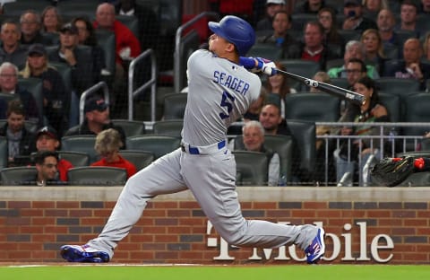 Corey Seager #5 of the Los Angeles Dodgers. (Photo by Kevin C. Cox/Getty Images)