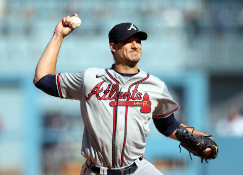 LOS ANGELES, CALIFORNIA – OCTOBER 19: Starting pitcher Charlie Morton #50 of the Atlanta Braves. (Photo by Sean M. Haffey/Getty Images)