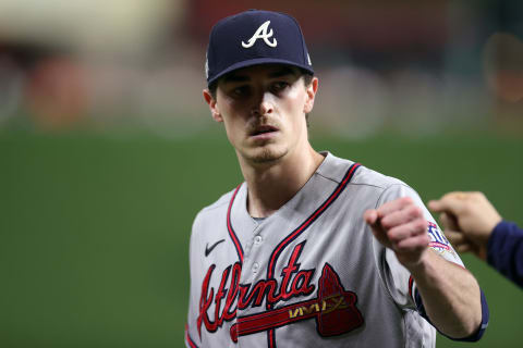 Max Fried #54 of the Atlanta Braves during Game Six of the World Series. (Photo by Carmen Mandato/Getty Images)