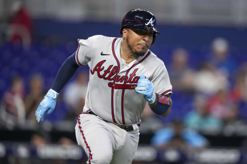 Chadwick Tromp, Atlanta Braves catcher and cult hero. (Photo by Eric Espada/Getty Images)