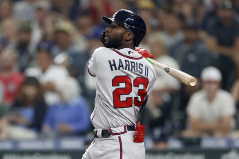 Michael Harris II #23 of the Atlanta Braves. (Photo by Steph Chambers/Getty Images)