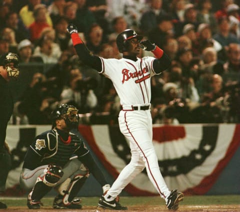 Fred McGriff, Atlanta Braves. Mandatory Credit: Rick Stewart