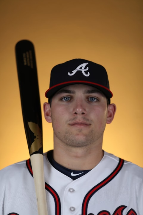 Atlanta Braves third base prospect and number eight over all prospect, is on the disabled list with a sprained PCL  (Photo by Rob Carr/Getty Images)