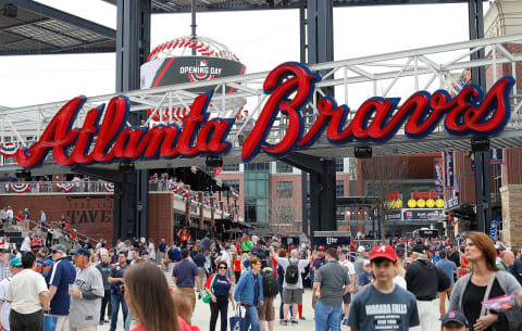 ATLANTA, GA – MARCH 29: Fans walk in The Battery Atlanta prior to Opening Day at SunTrust Park between the Atlanta Braves and the Philadelphia Phillies on March 29, 2018 in Atlanta, Georgia. (Photo by Kevin C. Cox/Getty Images)