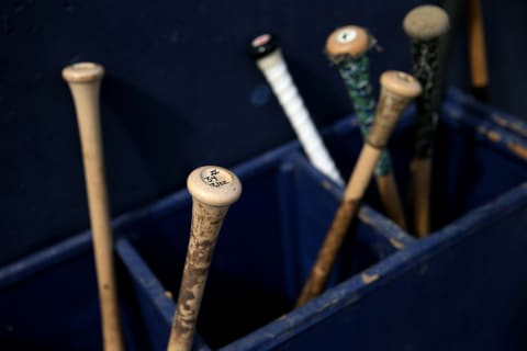 Bat rack. (Photo by Maddie Meyer/Getty Images)