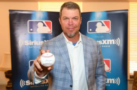 DECATUR, GA – APRIL 08: (EXCLUSIVE COVERAGE) Chipper Jones pose during SiriusXM’s ‘Town Hall’ with Chipper Jones at Decatur First Baptist Church on April 8, 2017 in Decatur, Georgia. (Photo by Paras Griffin/Getty Images for SiriusXM)