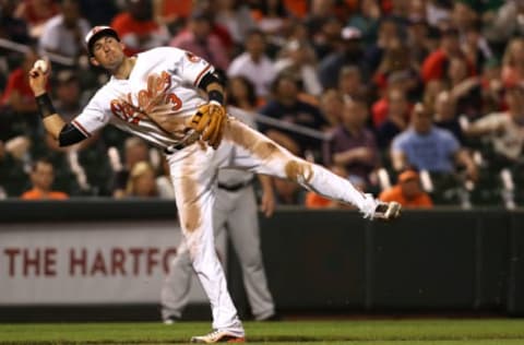 BALTIMORE, MD – JUNE 02: The newest Atlanta Braves infielder Ryan Flaherty is a stellar defender