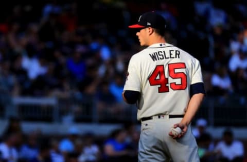 ATLANTA, GA – JUNE 10: Matt Wisler #45 of the Atlanta Braves pitches during the third inning against the New York Mets at SunTrust Park on June 10, 2017 in Atlanta, Georgia. (Photo by Daniel Shirey/Getty Images)