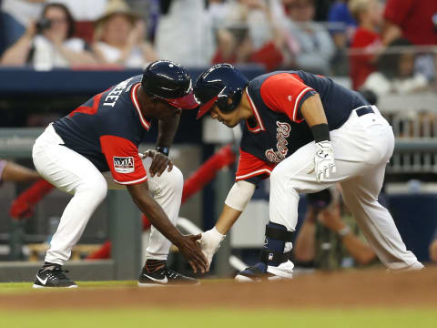 The Atlanta Braves said goodbye to catcher Kurt Suzuki as he heads into free agency. Suzuki’s provided numerous important home runs during his two years in Atlanta. (Photo by Mike Zarrilli/Getty Images)