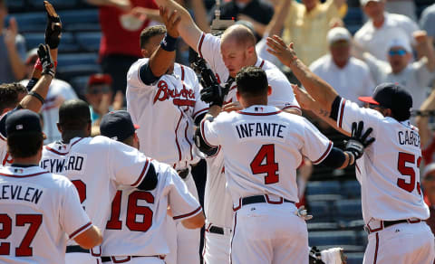 ATLANTA – MAY 20: Pinch hitter Brooks Conrad #26 of the Atlanta Braves. (Photo by Kevin C. Cox/Getty Images)