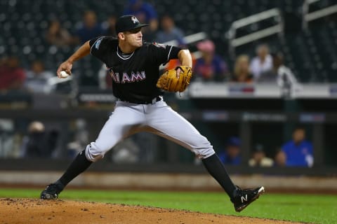 NEW YORK, NY – SEPTEMBER 12: Ben Meyer #51 of the Miami Marlins pitches in the sixth inning against the New York Mets at Citi Field on September 12, 2018 in the Flushing neighborhood of the Queens borough of New York City. (Photo by Mike Stobe/Getty Images)