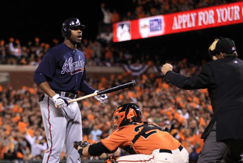 Jason Heyward of the Atlanta Braves 2010 (Photo by Ezra Shaw/Getty Images)